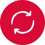 Icône flèches circulaires, développement de l’économie circulaire