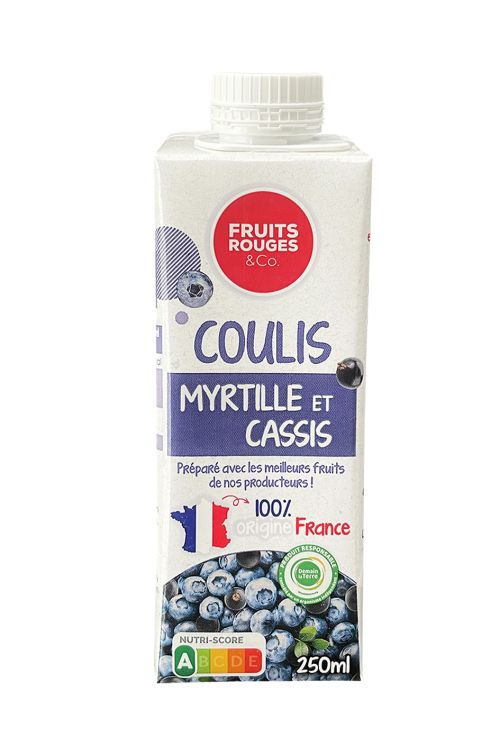 Coulis myrtille cassis