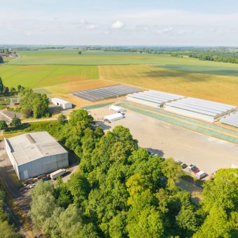 Vue aérienne du CAMPUS Fruits Rouges à Allemant